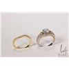 Image 2 : 1.0ct Moissanite gemstone ring, set in sterling mount with gold overlay, size 7, D VVS1 with GRA cer