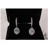 Image 1 : 1.0ct (each) Moissanite earrings in sterling silver mounts and gold overlay, D VVS1 with GRA certs