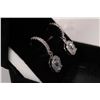 Image 2 : 1.0ct (each) Moissanite earrings in sterling silver mounts and gold overlay, D VVS1 with GRA certs