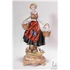 Image 2 : Two hand painted Dresden Germany figures including 12" lady with a pair of flower basket and a seate