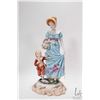 Image 8 : Three antique hand painted Dresden figurines including boy and girl out for a walk 9 1/2" plus woman