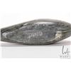 Image 8 : Three Inuit soapstone carvings including unsigned walrus, artist signed whale, Dimu and a seal signe