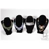 Image 1 : Three sterling silver necklaces, set with faceted gemstone/ gemstone like and natural shells etc. no
