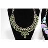 Image 2 : Three sterling silver necklaces, set with faceted gemstone/ gemstone like and natural shells etc. no