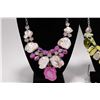 Image 2 : Selection of sterling silver necklaces, all set with a variety of faceted gemstone/ gemstone like an