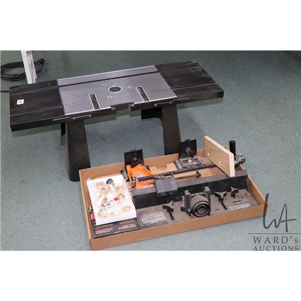 Craftsman no. 970771 Deluxe router table with feather board, adapter ...