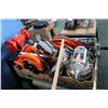 Image 2 : Selection of power tools including Makita contractor table saw no. 2708 with floor stand, Black & De