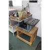 Image 1 : Delta 10" contractors table saw on shop made wooden base plus a selection of corded power tools incl