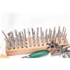 Image 2 : Selection of leather working tools including stamps, hammers, hole punch etc.