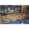 Image 2 : Selection of bead and leather making supplies including beads, hammers, files, blades, books includi