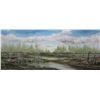 Image 2 : Unframed stretched, oil on canvas painting titled on verso " Pond at Elk Island", signed by artist R