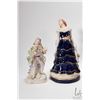 Image 2 : Vintage hand painted figurines including Royal Dux 10" lady, plus a couple and a small trumpeter