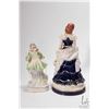 Image 3 : Vintage hand painted figurines including Royal Dux 10" lady, plus a couple and a small trumpeter