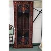 Image 1 : 100% handmade Iranian wool carpet runner "Kurdish" heavy iron design with black background, center m