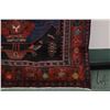 Image 2 : 100% handmade Iranian wool carpet runner "Kurdish" heavy iron design with black background, center m