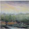 Image 2 : Unframed stretched oil on canvas painting, titled on verso "Flower & Forest" signed by artist Richar