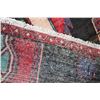 Image 3 : 100% handmade Iranian wool carpet runner "Hamdan" with black background, double medallion and highli