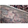 Image 3 : 100% handmade Iranian wool carpet runner "Hamdan" with overall geometric design, black background an
