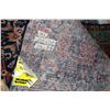 Image 3 : 100% handmade Iranian wool carpet "Mahal" with blue background, geometric pattern and highlights of 