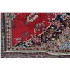 Image 2 : 100% handmade Iranian wool carpet "Kashan" with red background, overall floral design and highlights