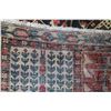 Image 3 : 100% handmade Iranian wool carpet "Bakhtyar" with tile design and highlights of reds, blue and gray 