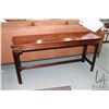 Image 1 : Semi contemporary, matched grain sofa table made by Gordon's Fine Furniture Tennesee, 26" H X 54" W 