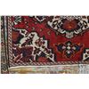 Image 2 : 100% handmade Iranian wool carpet "Bakhtyar" with double medallion, red background and floral design