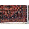 Image 2 : 100% handmade Iranian wool carpet runner "Zanjan" with triple medallion, red background and highligh