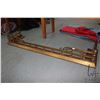 Image 1 : Antique brass fireplace fender, outside dimensions 9" H X 59" W X 14" D
