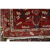 Image 2 : 100% handmade Iranian wool carpet runner, "Zanjan" with red background, overall geometric pattern an