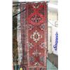 Image 1 : 100% handmade Iranian wool carpet runner, "Zanjan" with triple medallion, red background and highlig