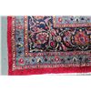 Image 2 : 100% handmade Iranian wool carpet "Kashmar" with center medallion, burgundy background, overall flor