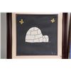 Image 2 : Framed Inuit wool felt art pictures including hunting scene, outside dimension 17" X 15" and an iglo