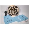Image 1 : Coppermine decorative seal skin pillow by M. Apatak with original hang tag, 13" round and eight each