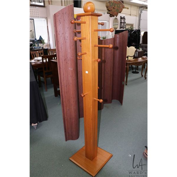 Modern all wood coat pole 68" high