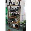 Image 1 : Walker Edison "Metal X" five tier industrial farmhouse design bookshelf, new show decor, overall dim