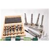 Image 2 : Selection of drill bits including Lee Valley, six piece auger set, six Lee Valley Greenwood bits, se