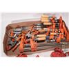 Image 2 : Ten Jorgensen bar clamps, ranging from 4" to 12" capacity, two Mastercraft corner clamps, selection 