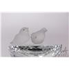 Image 2 : Two pieces of Swarovski crystal including lovebird on a nest and a signature swan, note: mirror not 