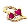 Image 3 : Ruby & Diamond Heart Slide Pendant