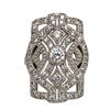 Image 1 : Estate Sterling Silver Edwardian Style CZ Ring