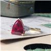 Image 5 : Trillion Cut Lab Ruby Diamond Ring