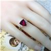 Image 6 : Trillion Cut Lab Ruby Diamond Ring