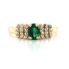 Image 1 : Diamond & Emerald Ring