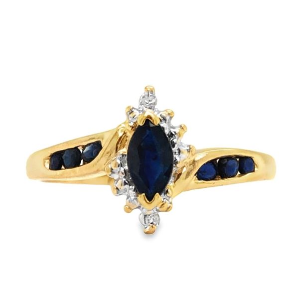 Marquise Sapphire & Diamond Ring