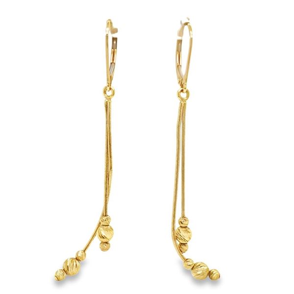 Italian 14k Yellow Gold Dangle Earrings