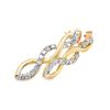Image 1 : Diamond Twist Dangling Earrings - Yellow Gold