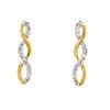 Image 2 : Diamond Twist Dangling Earrings - Yellow Gold