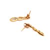 Image 3 : Diamond Twist Dangling Earrings - Yellow Gold