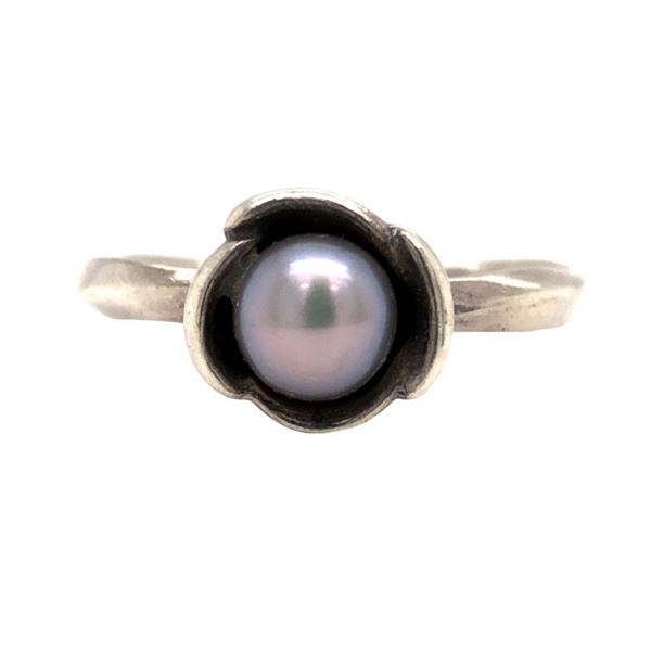 Pandora Sterling Silver Bloom Pearl Ring
